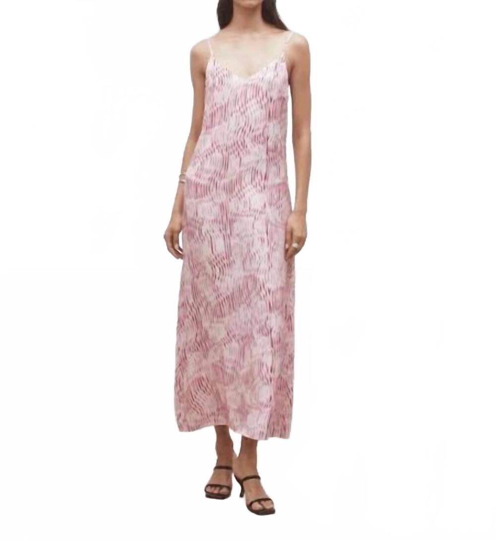 NEW SUNCOO robe cesaria midi dress in rose